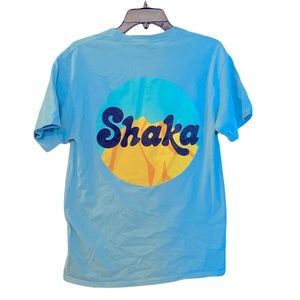 Port & Company - Shaka Unisex Light Blue T-shirt (Medium)